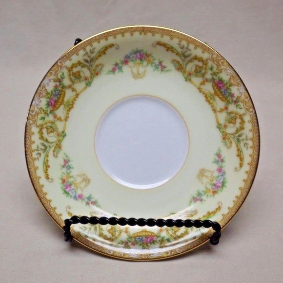 Noritake China Nanette set of 2 - 3 pc Footed Teacup, Saucer and Luncheon Plates - Picture 13 of 16